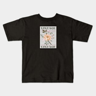 Daisies Minimalist Flora Vintage Since Positive Art Kids T-Shirt